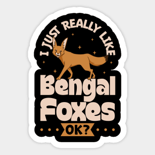 I just really love Bengal Foxes - Bengal Fox Sticker